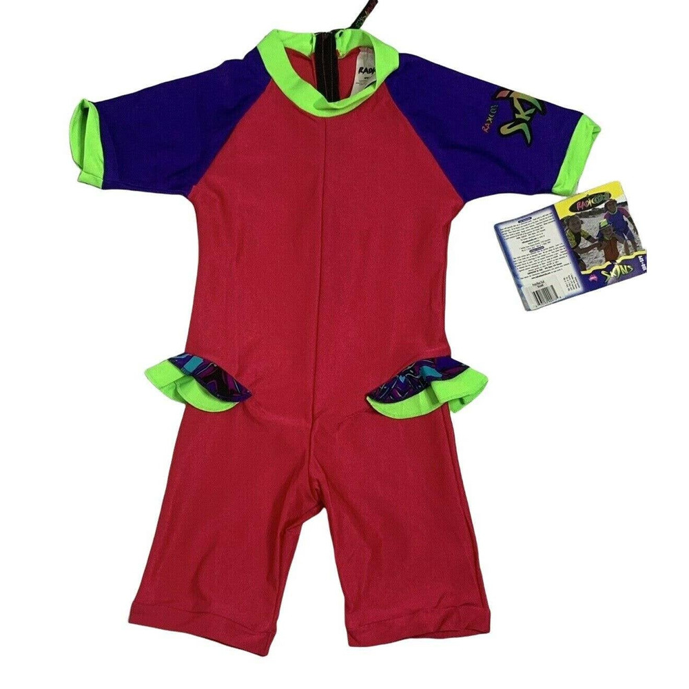 Radicool Skins Girls 100+ SPF Sun Protection Short Sleeve romper rahsguard 2